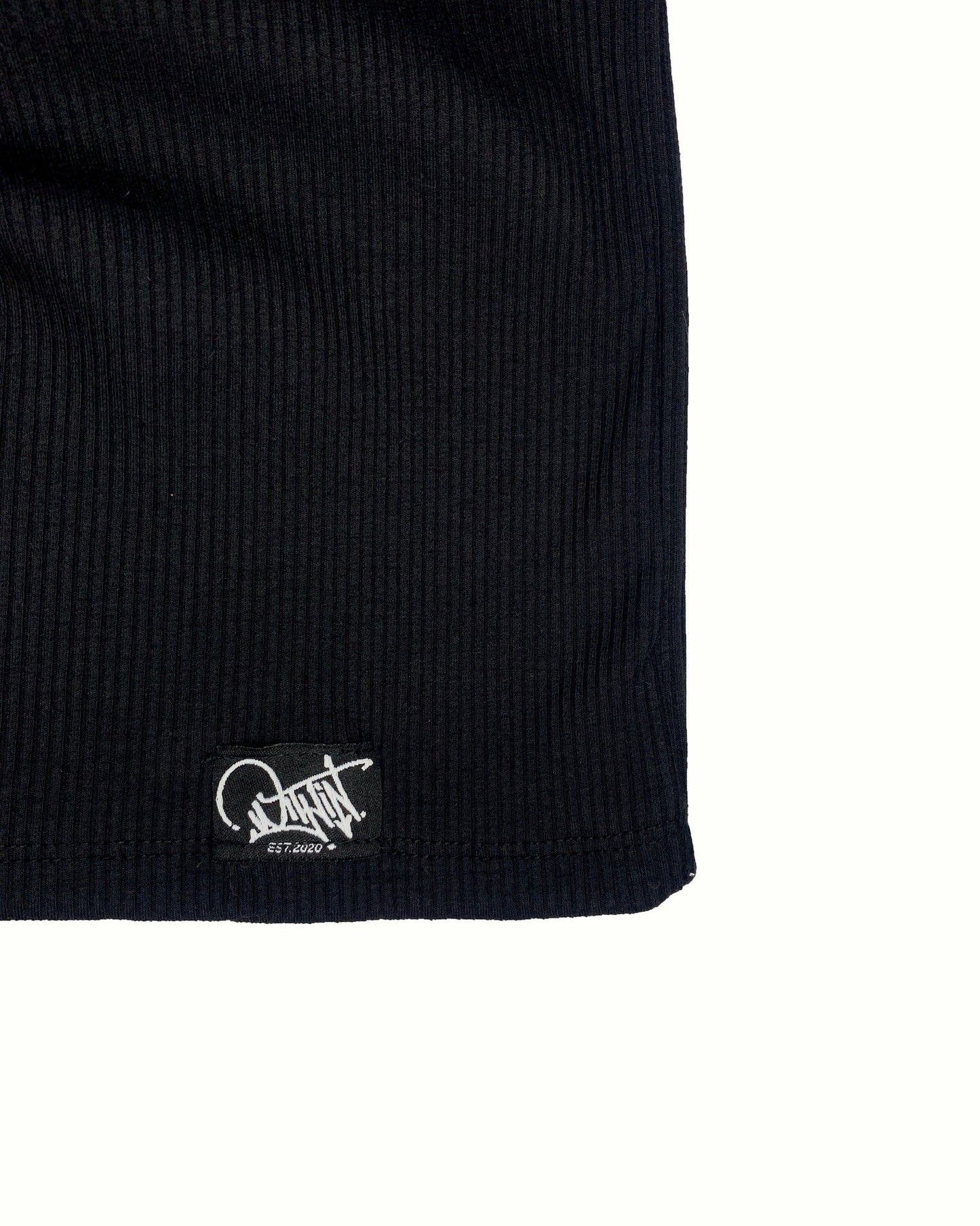 Rib Tank Top in Black #005