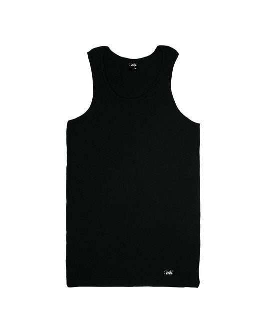 Rib Tank Top in Black #005