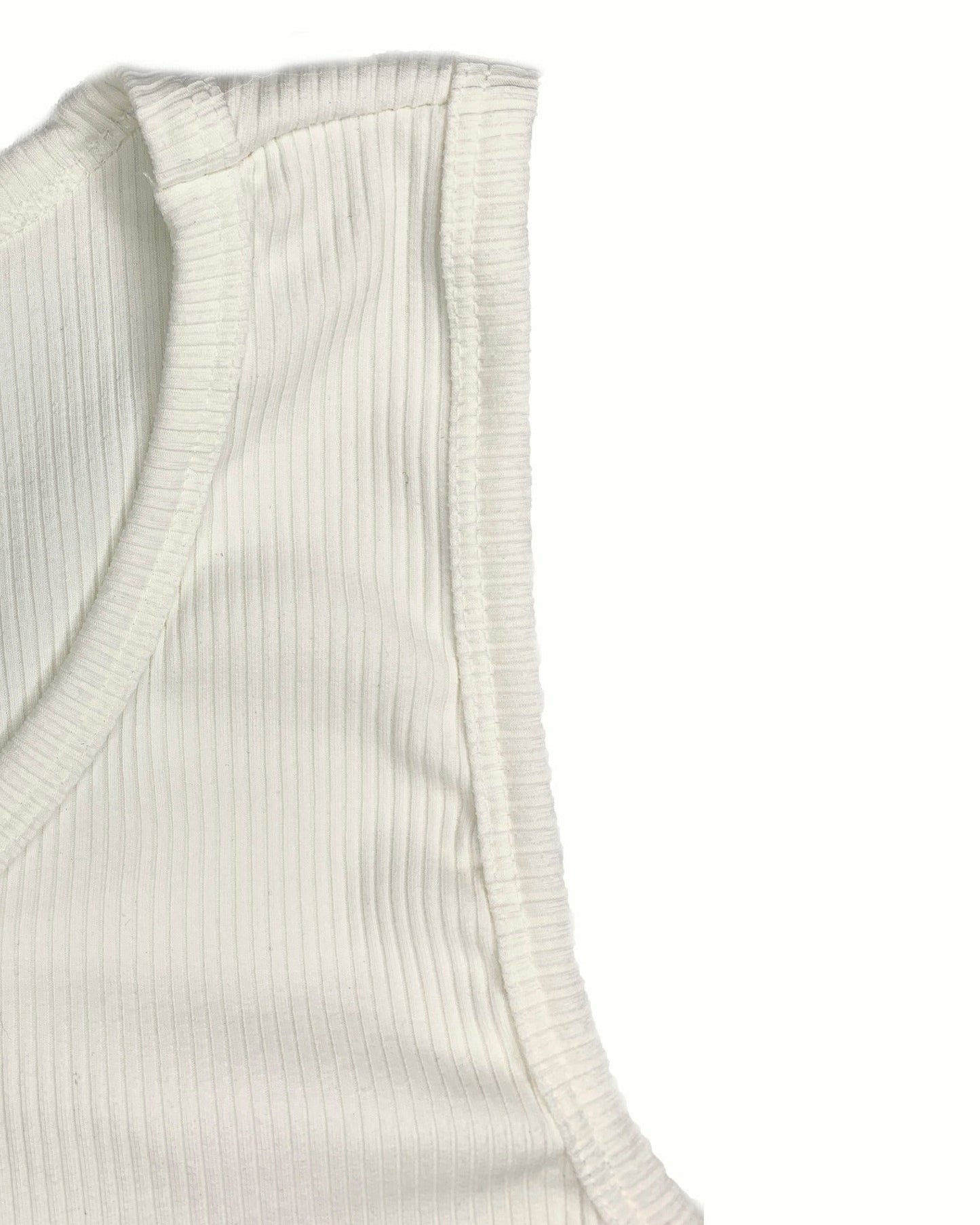 Rib Tank Top in Off white #005