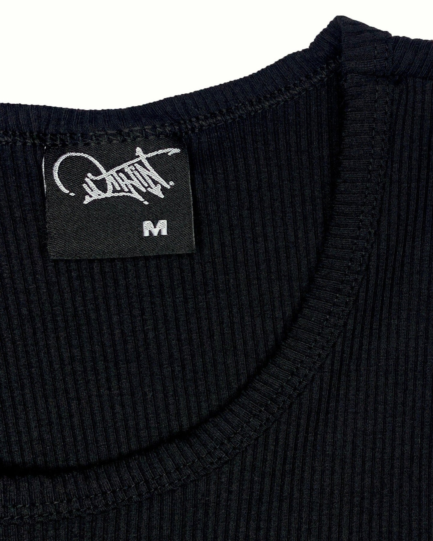 Rib Tank Top in Black #005