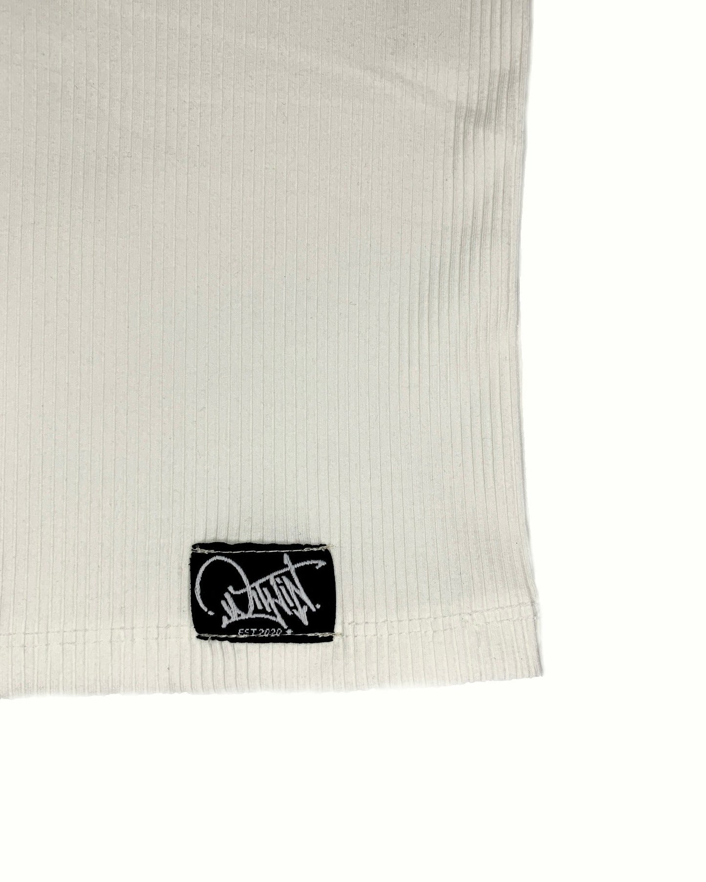 Rib Tank Top in Off white #005