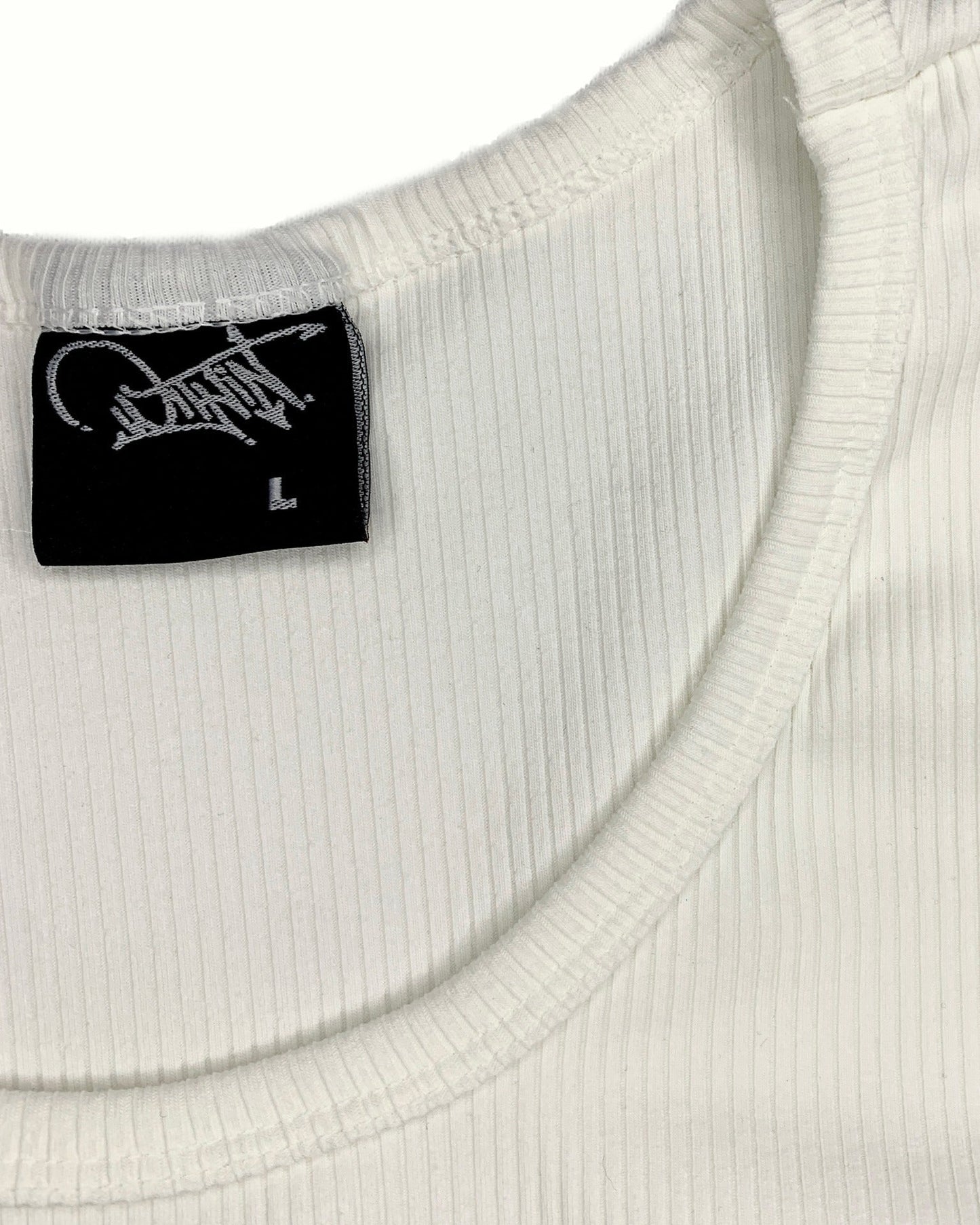 Rib Tank Top in Off white #005